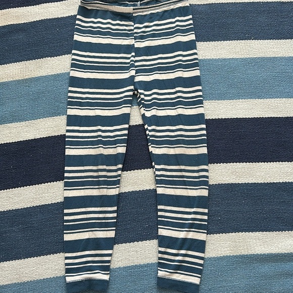 Kickee pants Fishing Stripe Blue White Bamboo Pajama Set - Picture 5 of 7